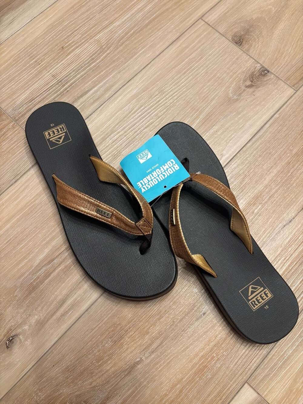 Reef Mia Sassy Women's Copper Flip Flop Sandals Size 10